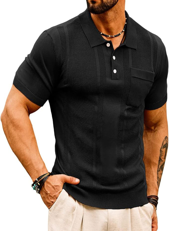 GRACE KARIN MEN'S POLO SHORT SLEEVE TEE SHIRT