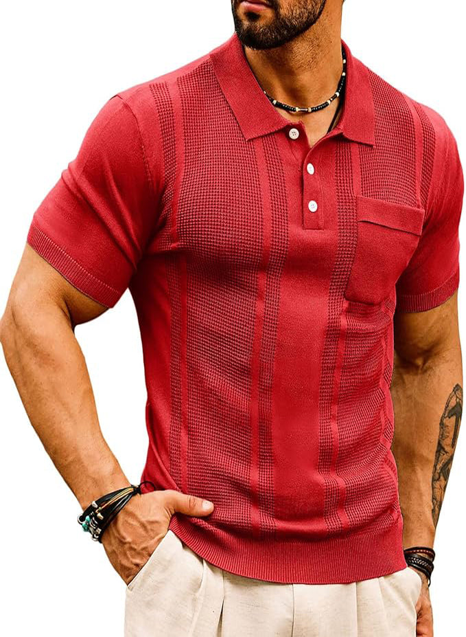 GRACE KARIN MEN'S POLO SHORT SLEEVE TEE SHIRT