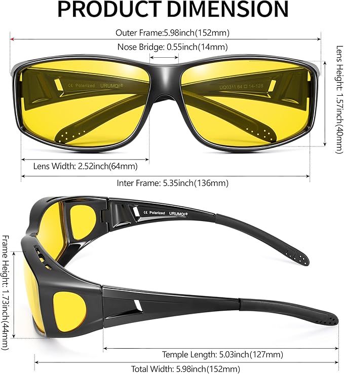 URUMQI NIGHT VISION DRIVING GLASSES FOR MEN & WOMEN