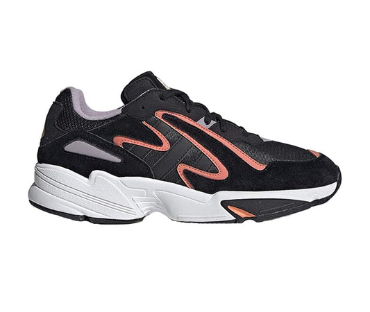 ADIDAS MEN'S YUNG-96 LACE UP CASUAL SNEAKERS (BLACK)