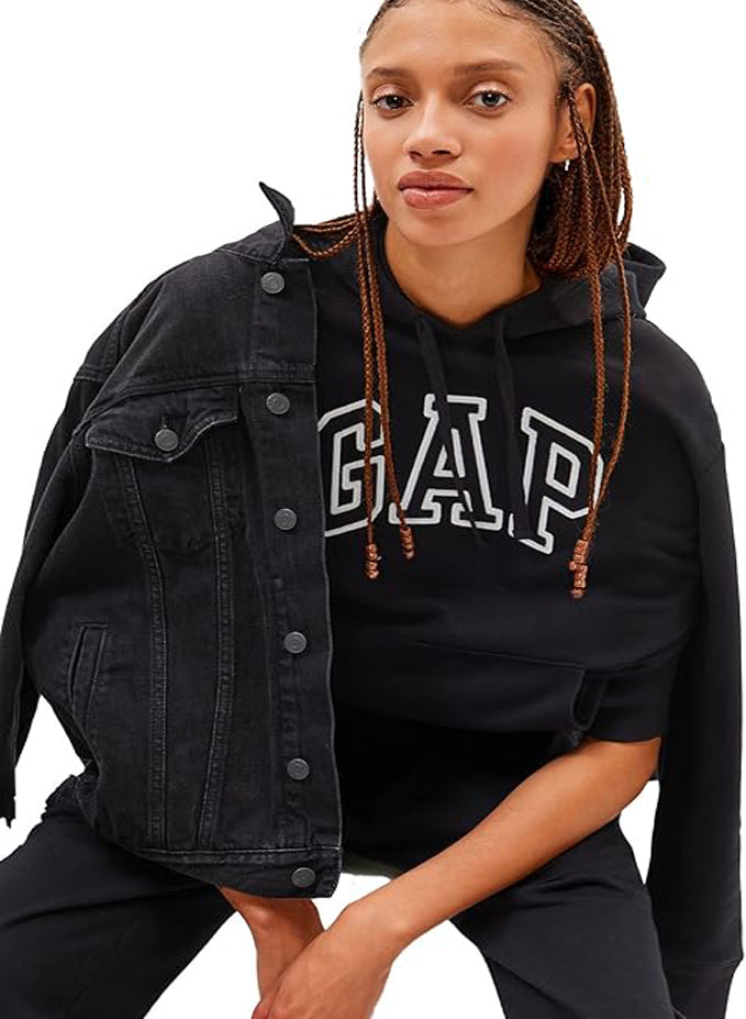 GAP WOMEN'S LOGO HOODIE PULL-ON SWEAT SHIRT