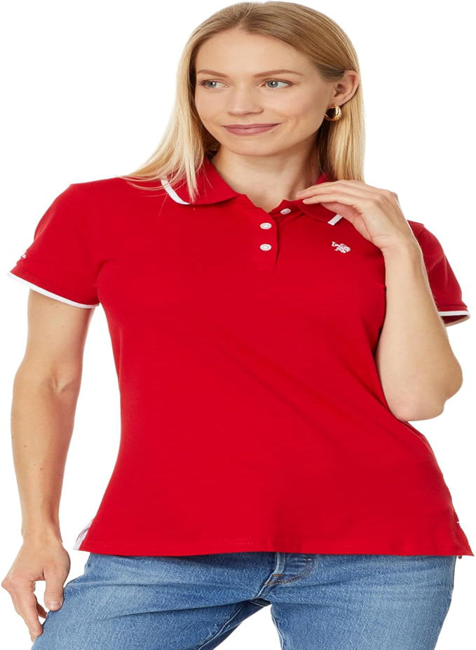 US POLO ASSN WOMEN'S CLASSIC STRETCH PIQUE POLO SHIRT