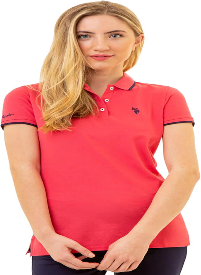 US POLO ASSN WOMEN'S CLASSIC STRETCH PIQUE POLO SHIRT