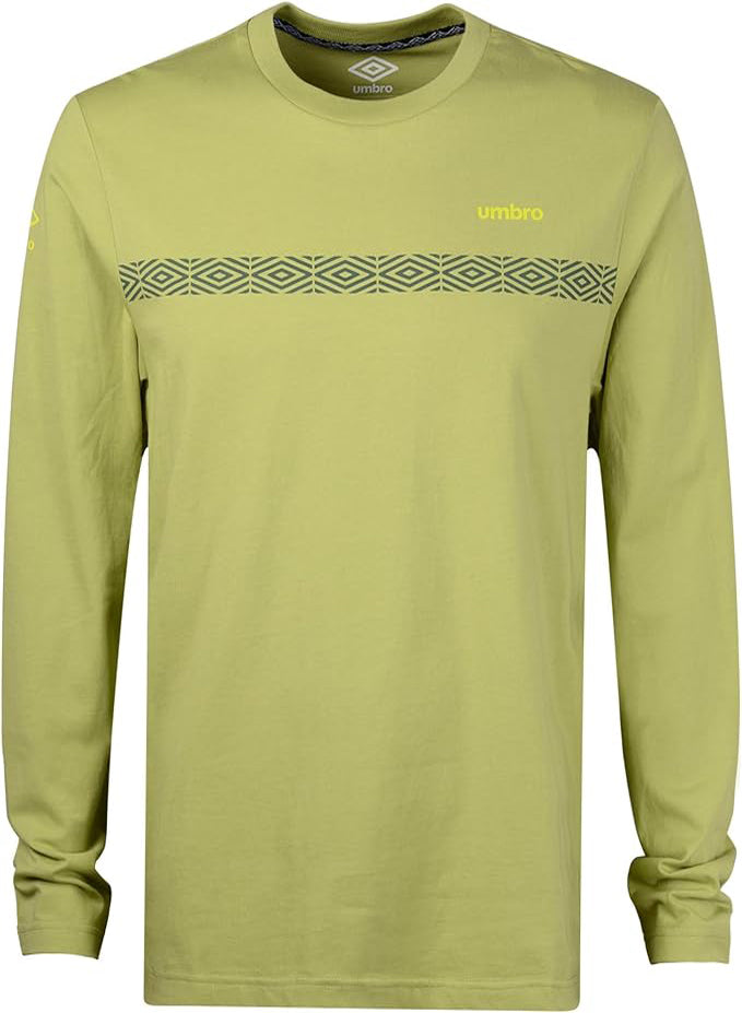 UMBRO MEN'S DIAMOND RUN LONG SLEEVE TEE SHIRT