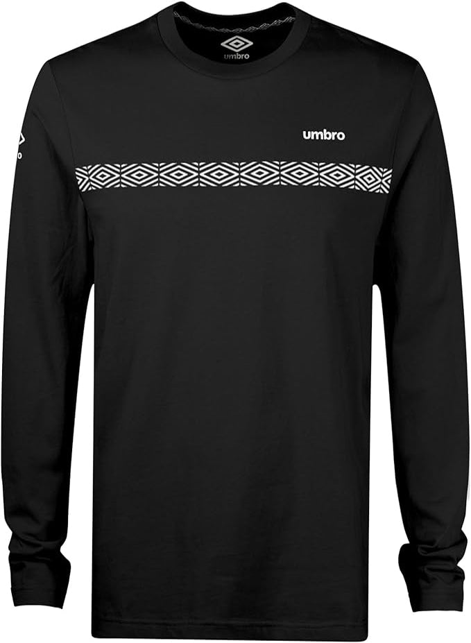 UMBRO MEN'S DIAMOND RUN LONG SLEEVE TEE SHIRT