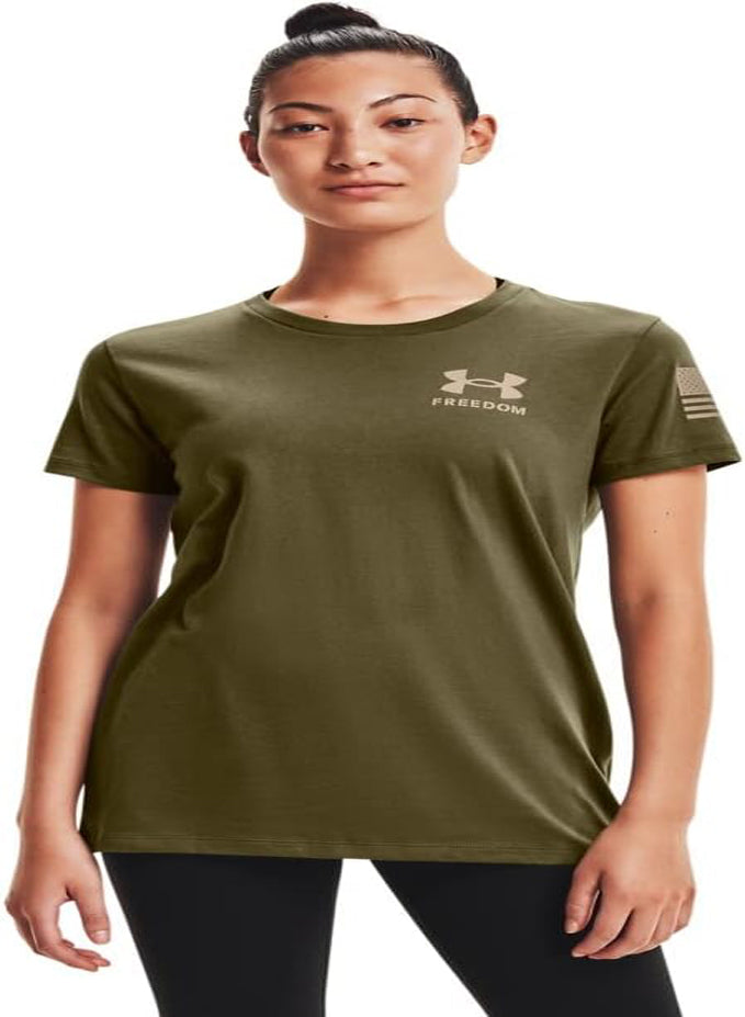 UNDER ARMOUR WOMEN'S NEW FREEDOM FLAG TEE SHIRT